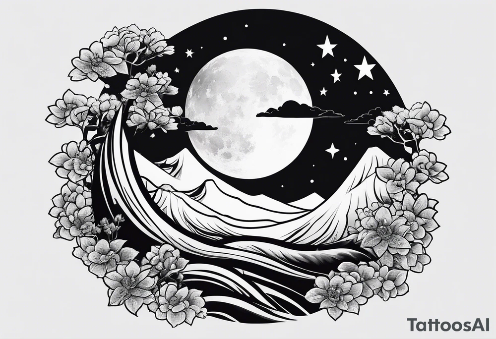 Moon tattoo idea