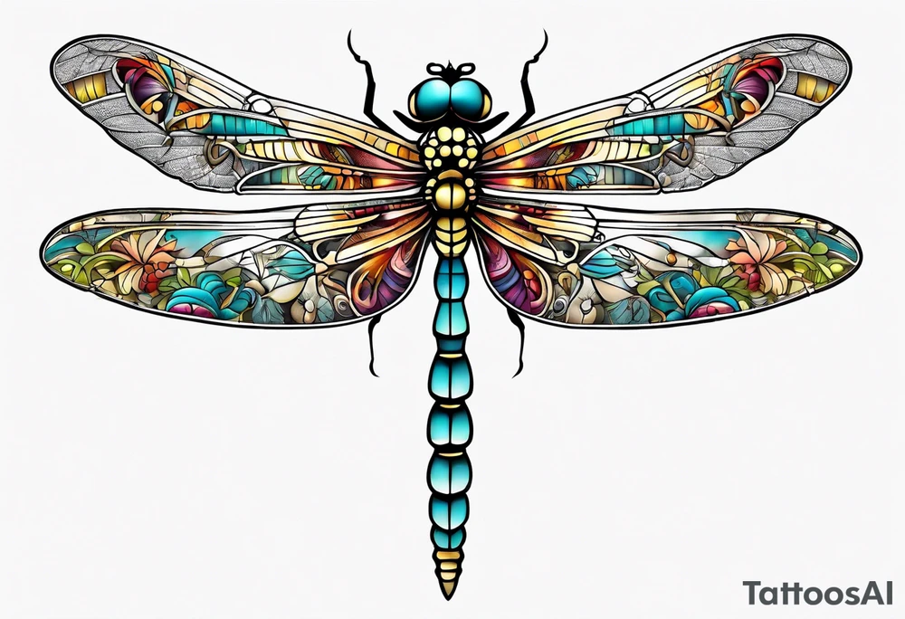 dragonfly made of tools tattoo idea