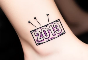 Racing half marathon bib 2013 purple and gold running safety pins piercing the skin running tattoo idea