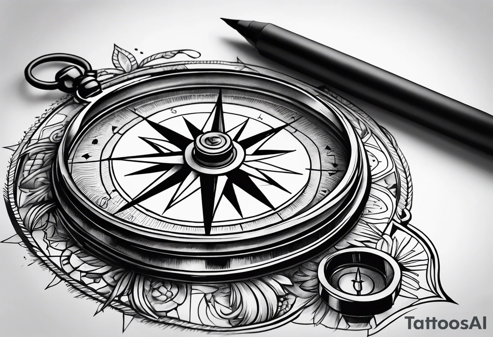 compass tattoo idea