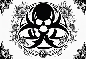 biohazard symbol tattoo idea