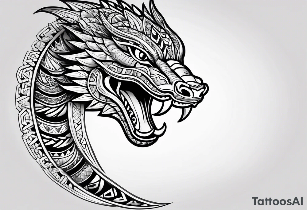 Aztec snake tattoo idea