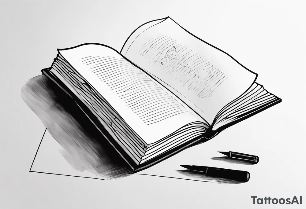 person reading tattoo idea