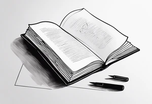 person reading tattoo idea