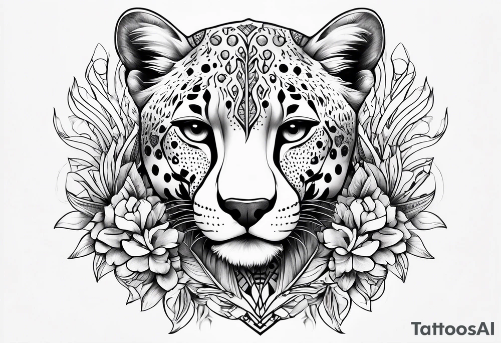 Virgo cheetah tattoo idea