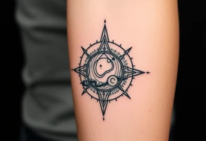 outer space, planets, geometric patterns, string theory tattoo idea