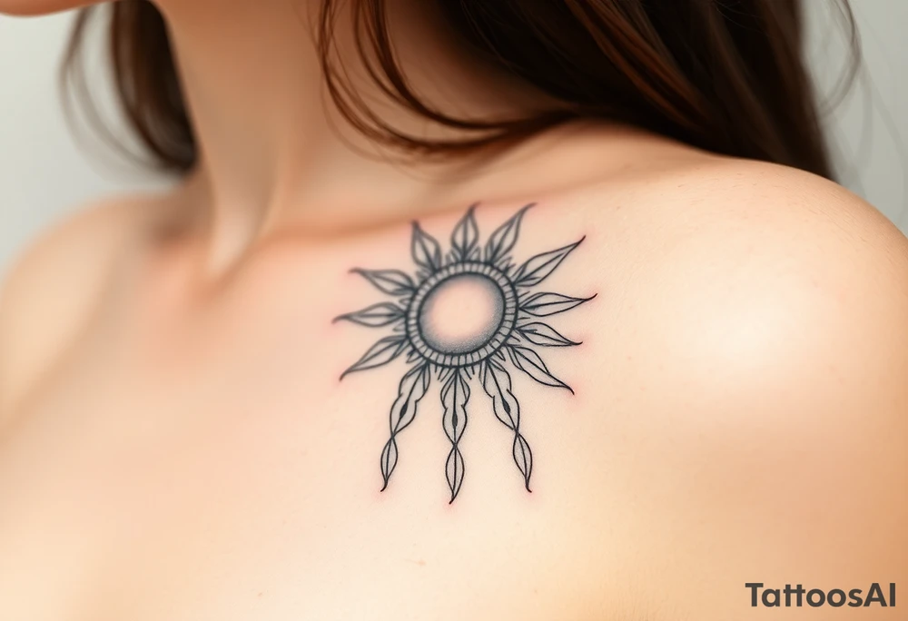 The sun cascading tattoo idea