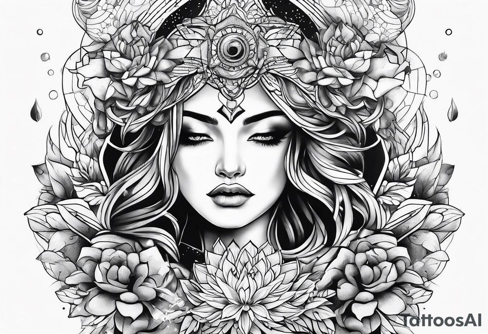 space versus nature tattoo idea