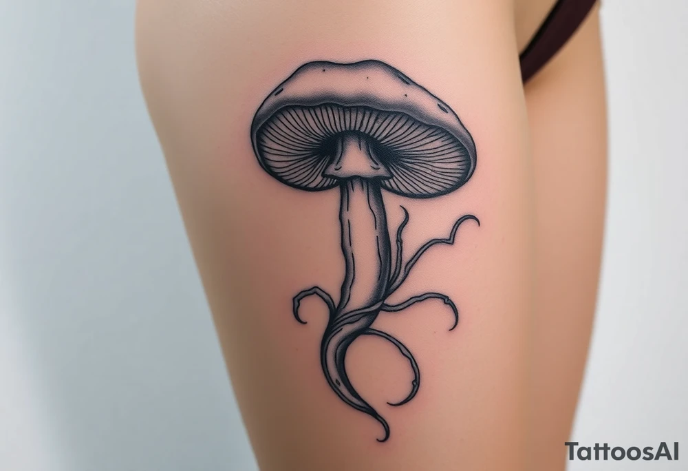 huge veiny dick with large mushroom shaped head tattoo idea