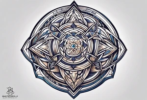 shield knot shoulder tattoo tattoo idea