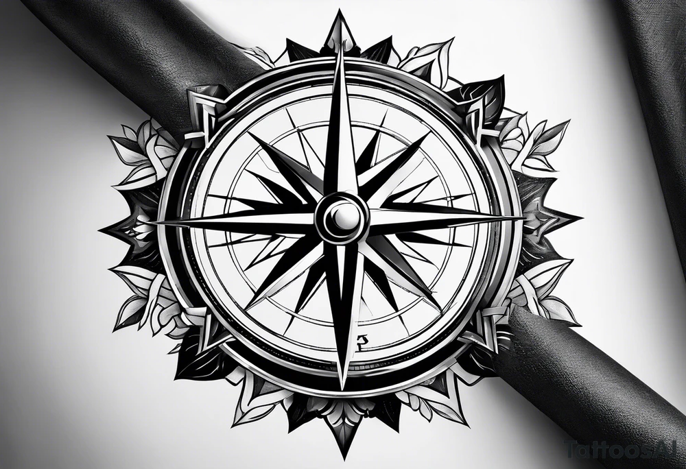3D Compass tattoo idea