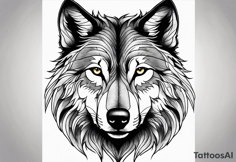 a wolf tattoo idea