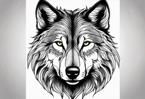 a wolf tattoo idea