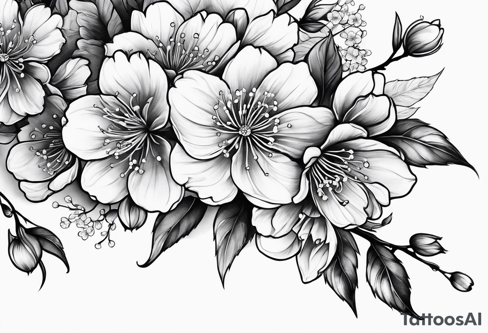 Cherry blossoms tattoo idea