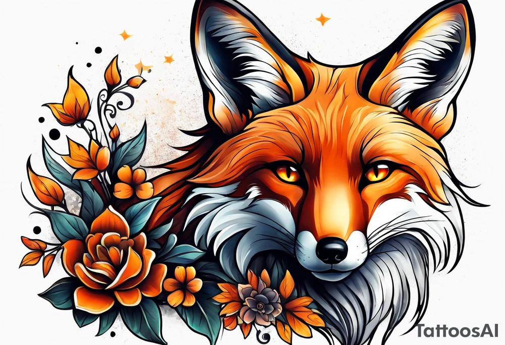 animal fox tattoo idea