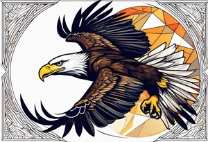 eagle catching prey tattoo idea