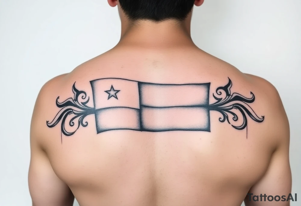 Palau flag and tribal tattoo idea