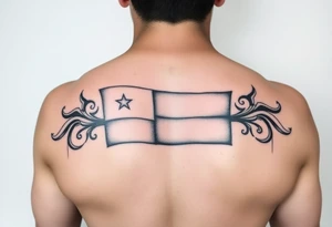 Palau flag and tribal tattoo idea
