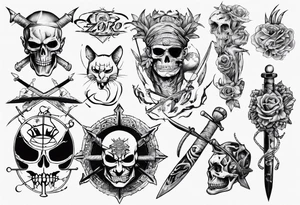 ZORO TRES CATANA tattoo idea