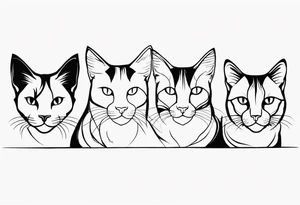 three cats tattoo idea
