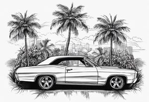florida grown with palm trees tattoo idea
