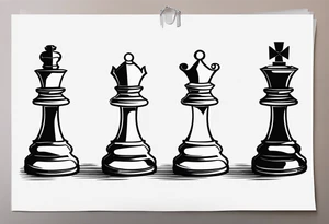chess pieces spiritual tattoo idea