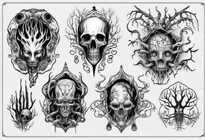 lovecraft them
with tree tattoo idea