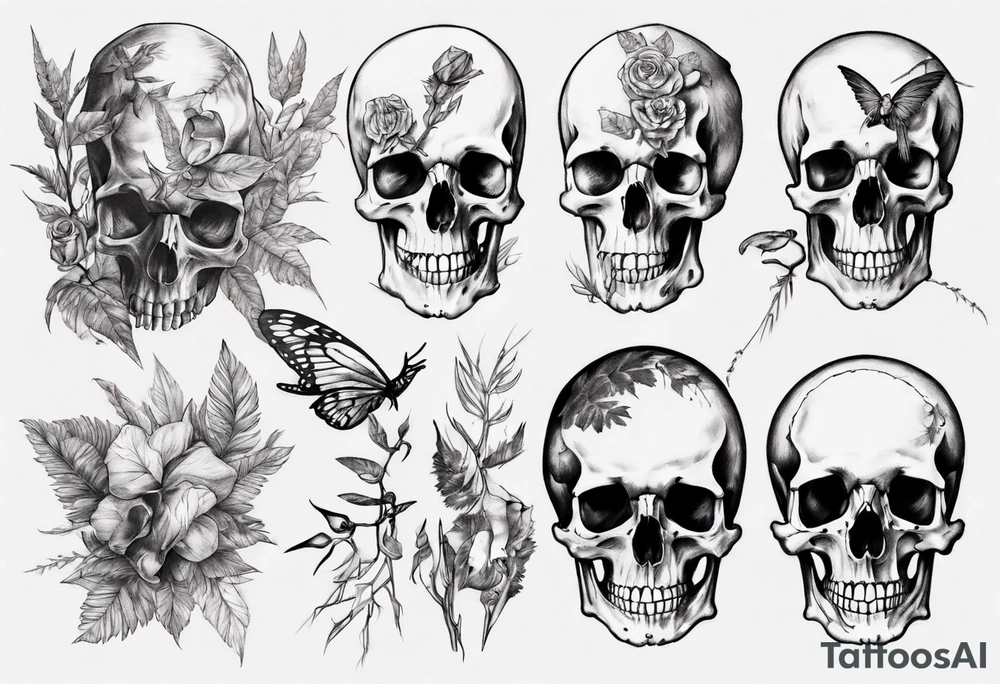 Naturalist skeleton tattoo idea