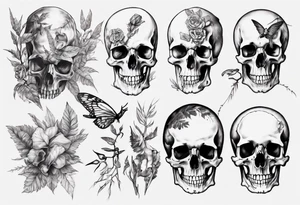 Naturalist skeleton tattoo idea