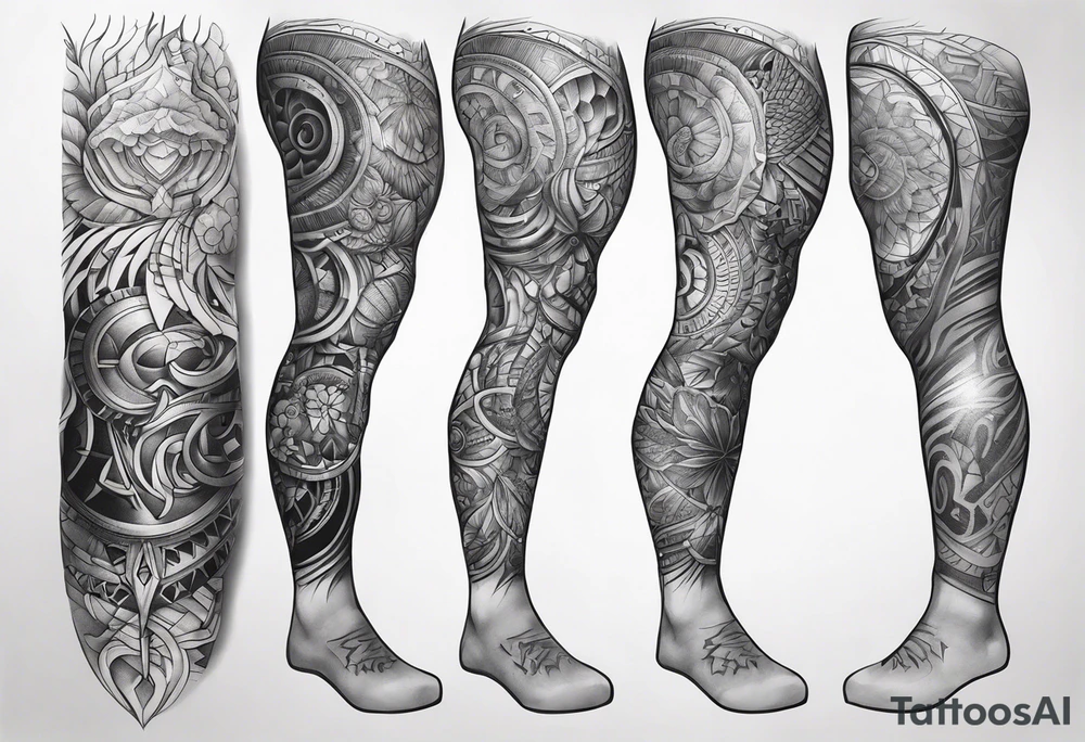 Bionic leg tattoo idea