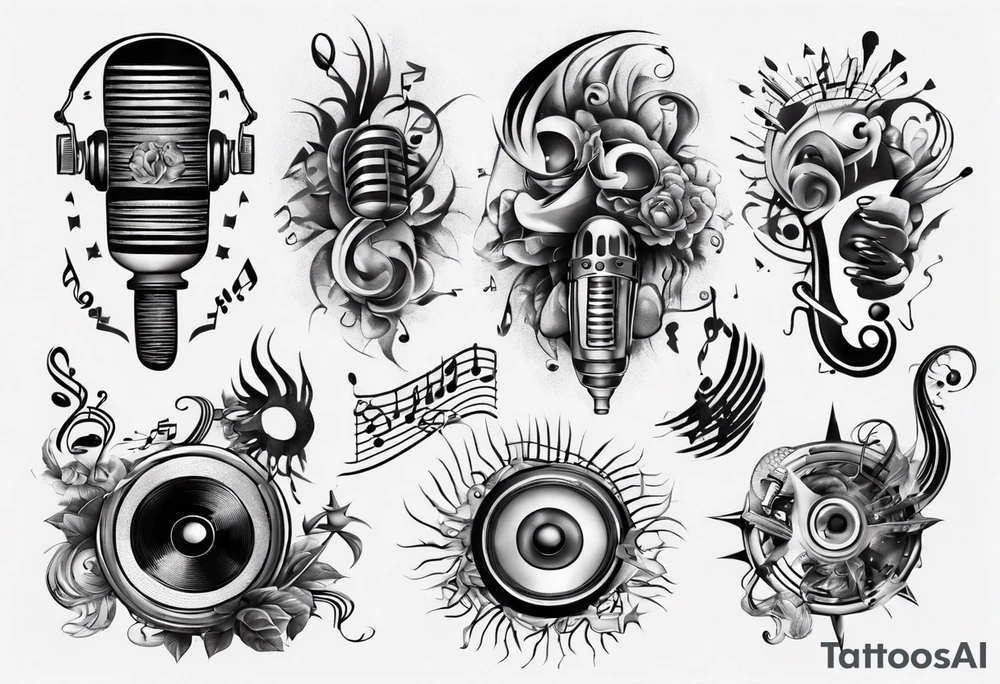 music sound tattoo idea