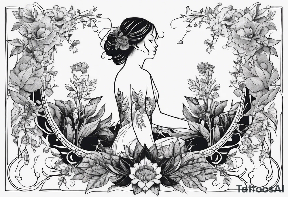 Human Body that grows plants out of it tattoo idea