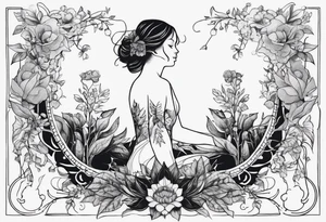 Human Body that grows plants out of it tattoo idea