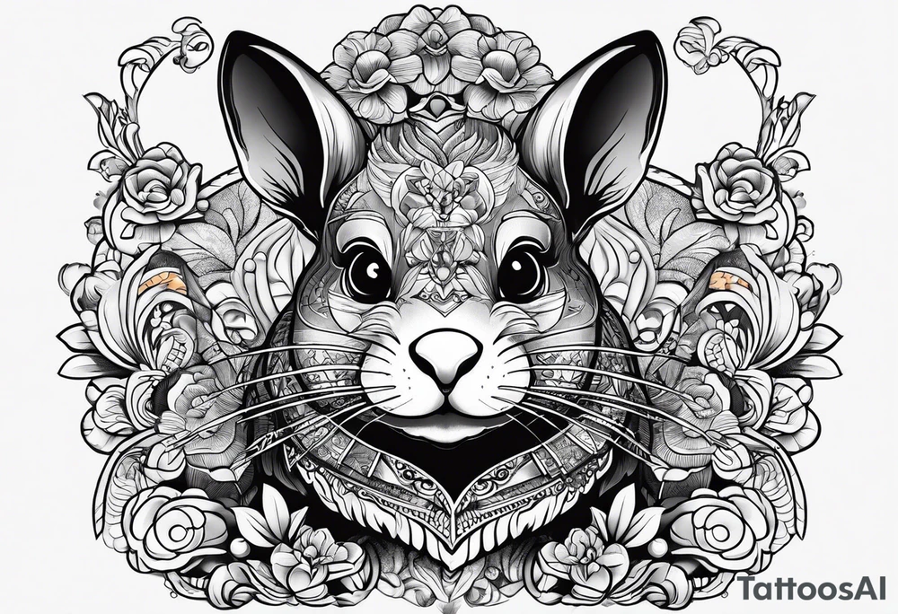Chinchilla full body tattoo idea