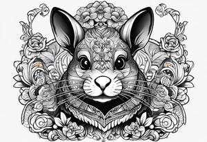 Chinchilla full body tattoo idea