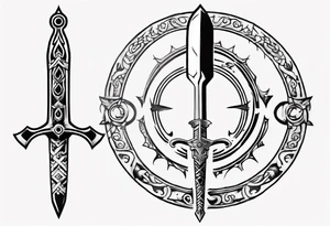 sword with circle around from zelda tattoo idea