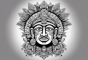 Mayan sun god tattoo idea