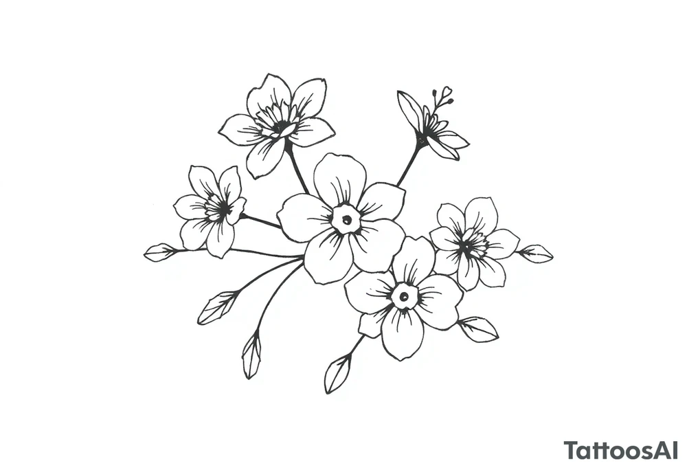 ornaments of flowers tattoo idea
