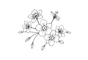 ornaments of flowers tattoo idea