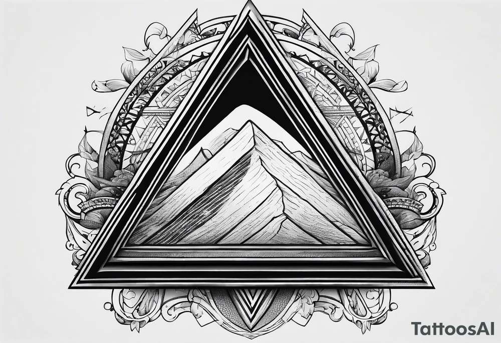 A triangle with nothing inside of it very simple tattoo idea A triangle with nothing inside of it very simple tattoo idea