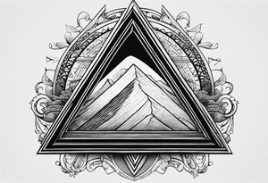 A triangle with nothing inside of it very simple tattoo idea