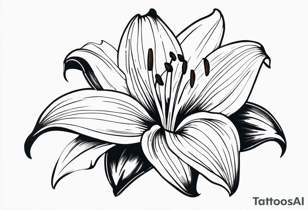 Québec's symbol lily flower tattoo idea