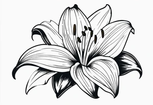 Québec's symbol lily flower tattoo idea