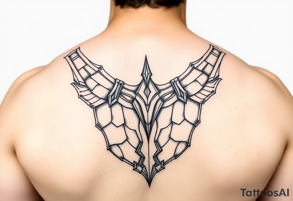 Chest armor tattoo idea