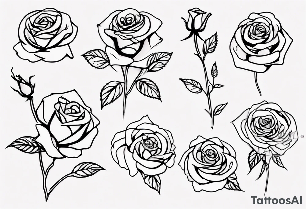 a one-line rose tattoo idea