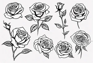 a one-line rose tattoo idea