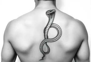 Vertical snake tattoo tattoo idea