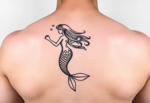 minimalist mermaid tattoo tattoo idea