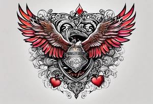 band for around an arm, incorporating the word love, a gryffin tattoo idea