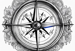 The compass from Captain Jack sparrow from Pirates of the Caribbean movie tattoo idea